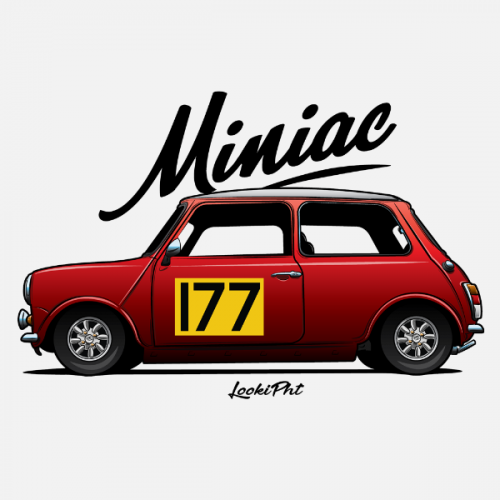 Pánské tričko s potiskem Mini Cooper 177 Miniac
